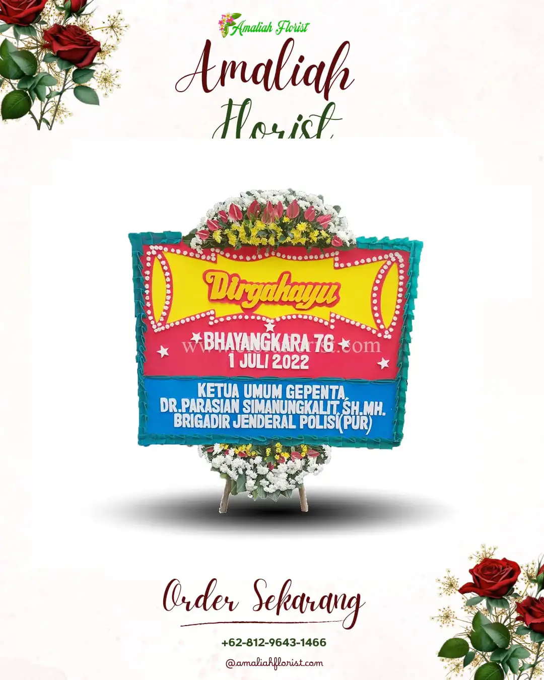 Papan Bunga HUT Ulang Tahun Waturoyo